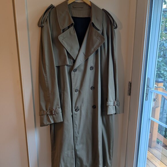 Vintage Harry Rosen Sedgwick Classic Mens Trench Coat – Size 44 Large / XL - Picture 2 of 11